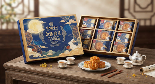 苏州稻香村金秋贡月广式月饼礼盒