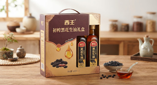 西王初榨黑花生油礼盒